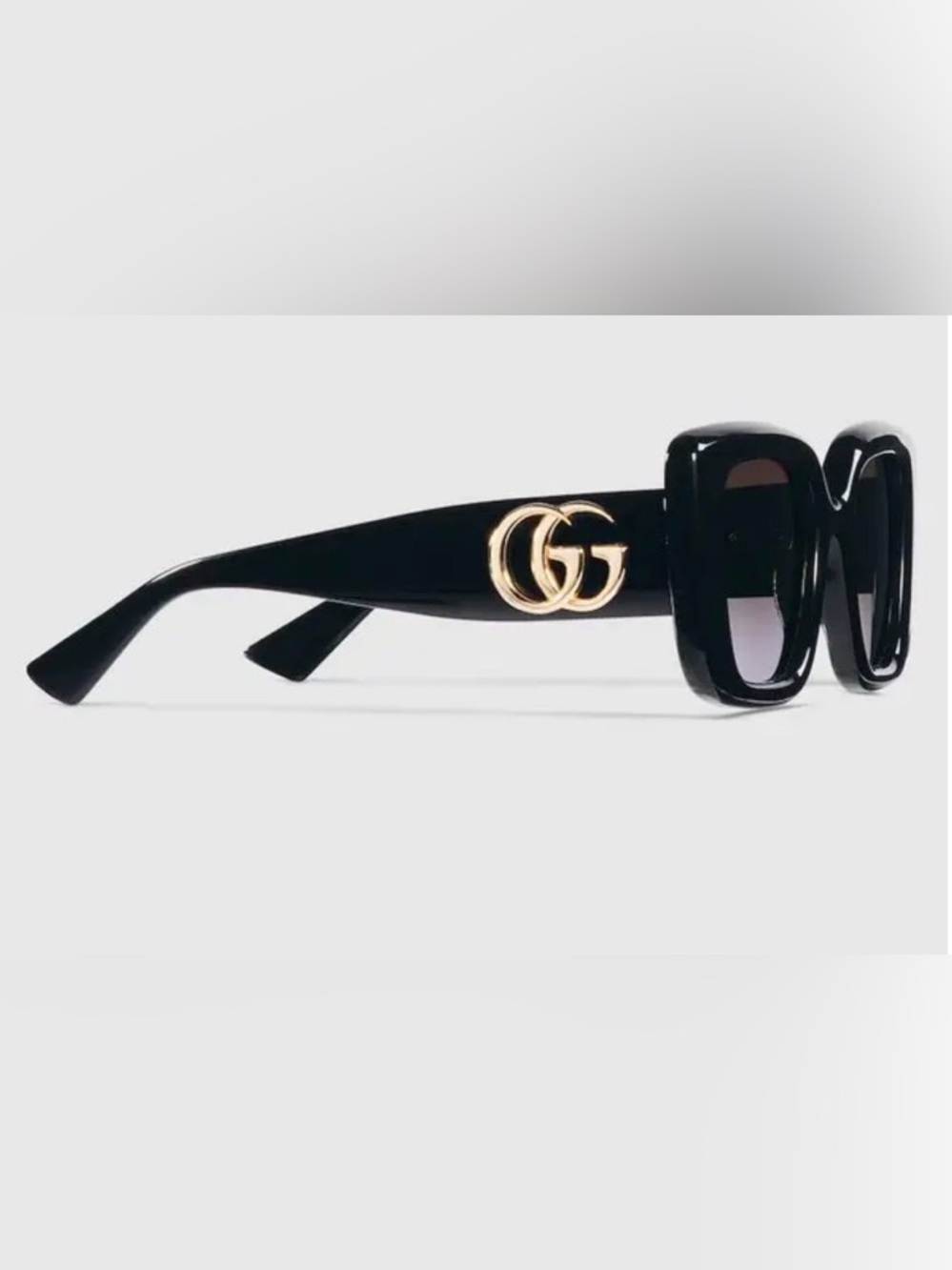 Gucci Black BUTTERFLY GOLD GG SUNGLASSES  50mm NEW $560 - Picture 10 of 14